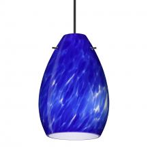 Besa Lighting RXP-171386-LED-BK - Besa Pendant Pera 6, Black Finish, Blue Cloud 1x5W LED