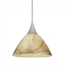 Besa Lighting RXP-174383-LED-SN-L - Besa Pendant Domi Satin Nickel Mocha 1x5W LED, 15Ft. Cord