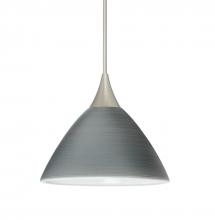 Besa Lighting RXP-1743TN-LED-SN-L - Besa Pendant Domi Satin Nickel Titan 1x5W LED, 15Ft. Cord