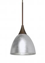 Besa Lighting RXP-1758SF-LED-BR-L - Besa Divi Pendant, Silver Foil, Bronze, 1x9W LED, 15Ft. Cord