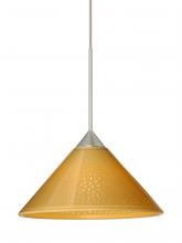 Besa Lighting RXP-282490-LED-SN-L - Besa Pendant Kona Satin Nickel Mango Starpoint 1x5W LED, 15Ft. Cord