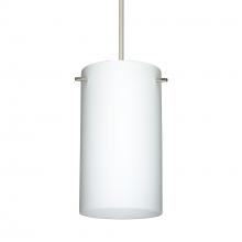 Besa Lighting RXP-440407-SN-DIM010 - Besa Stilo 7 Pendant Satin Nickel Opal Matte 1x50W Halogen, 0-10V Dimming