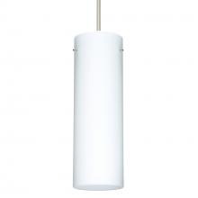 Besa Lighting RXP-493007-LED-SN - Besa Copa Pendant, Opal Matte, Satin Nickel, 1x5W LED