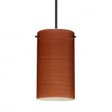 Besa Lighting X-4404CH-LED-BK-L - Besa Stilo 7 Pendant for Multiport Canopy Cherry Black 1x5W LED, 15Ft. Cord