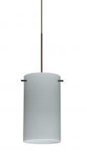 Besa Lighting X-4404KR-LED-BR-L - Besa Stilo 7 Pendant for Multiport Canopy Chalk Bronze 1x5W LED, 15Ft. Cord