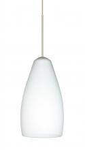 Besa Lighting X-719807-LED-SN-L - Besa Pendant For Multiport Canopy Karli Satin Nickel Opal Matte 1x5W LED, 15Ft. Cord