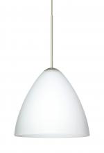 Besa Lighting XP-177907-LED-SN-L - Besa Pendant Mia Satin Nickel Opal Matte 1x5W LED, 15Ft. Cord