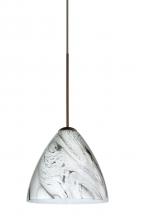 Besa Lighting XP-1779MG-BR - Besa Pendant Mia Bronze Marble Grigio 1x50W Halogen