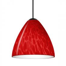 Besa Lighting XP-1779RC-BK - Besa, Mia Cord Pendant, Red Cloud, Black Finish, 1x50W MAX GY6.35 Base