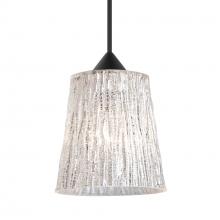 Besa Lighting XP-5125GL-BK - Besa Pendant Nico 4, Black Finish, Stone Glitter 1x35W MAX GY6.35 Base