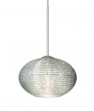 Besa Lighting XP-5612GL-LED-SN-L - Besa Pendant Lasso Satin Nickel Glitter 1x5W LED, 15Ft. Cord