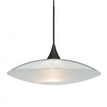 Besa Lighting XP-6294CL-BK - Besa Pendant Spazio, Black Finish, Clear/Frost 1x50W MAX GY6.35 Base