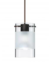 Besa Lighting XP-6524EC-LED-BR-L - Besa Pendant Scope Bronze Clear/Frost 1x5W LED, 15Ft. Cord