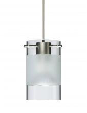 Besa Lighting XP-6524EC-LED-SN-L - Besa Pendant Scope Satin Nickel Clear/Frost 1x5W LED, 15Ft. Cord