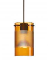 Besa Lighting XP-6524EG-LED-BR-L - Besa Pendant Scope Bronze Armagnac/Frost 1x5W LED, 15Ft. Cord