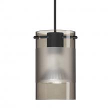 Besa Lighting XP-6524ES-BK - Besa Pendant Scope, Black Finish, Smoke/Frost 1x50W MAX GY6.35 Base Mr16