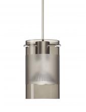 Besa Lighting XP-6524ES-LED-SN-L - Besa Pendant Scope Satin Nickel Smoke/Frost 1x5W LED, 15Ft. Cord