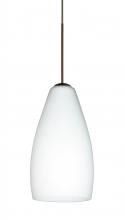 Besa Lighting XP-719807-LED-BR-L - Besa Pendant Karli Bronze Opal Matte 1x5W LED, 15Ft. Cord