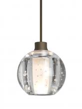 Besa Lighting XP-BOCA5BB-BR-L - Besa, Boca 5 Cord Pendant, Clear Bubble, Bronze Finish, 1x35W Halogen, 15Ft. Cord