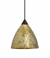 Besa Lighting XP-EVEGS-BR-L - Besa, Eve Cord Pendant, Stone Gold Foil, Bronze Finish, 1x50W Halogen, 15Ft. Cord