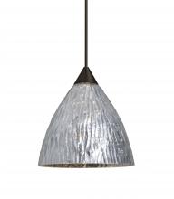 Besa Lighting XP-EVESS-BR-L - Besa, Eve Cord Pendant, Stone Silver Foil, Bronze Finish, 1x50W Halogen, 15Ft. Cord