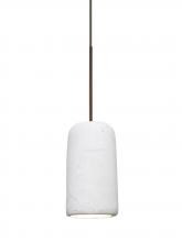 Besa Lighting XP-GLIDEWH-LED-BR-L - Besa Glide Cord Pendant, White, Bronze Finish, 1x2W LED, 15Ft. Cord