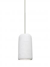 Besa Lighting XP-GLIDEWH-LED-SN-L - Besa Glide Cord Pendant, White, Satin Nickel Finish, 1x2W LED, 15Ft. Cord