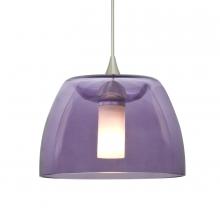 Besa Lighting XP-SPURPL-SN-L - Besa Spur Cord Pendant, Plum, Satin Nickel Finish, 1x35W Halogen, 15Ft. Cord