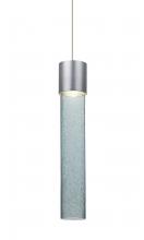 Besa Lighting XP-WAND12BL-LED-SN - Besa, Wanda 12 Cord Pendant, Blue Bubble, Satin Nickel Finish, 1x3W LED