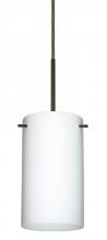 Besa Lighting 1BT-440407-LED-BR - Besa Stilo 7 LED Pendant Opal Matte Bronze 1x9W LED