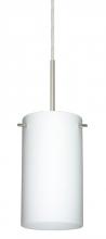 Besa Lighting 1BT-440407-LED-SN - Besa Stilo 7 LED Pendant Opal Matte Satin Nickel 1x9W LED