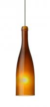 Besa Lighting 1XC-1684AF-BR - Besa Pendant Botella 10 Bronze Amber Frost 1x35W Halogen