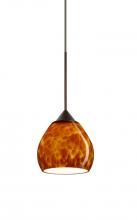 Besa Lighting 1XC-560518-LED-BR - Besa Pendant Tay Tay Bronze Amber Cloud 1x5W LED