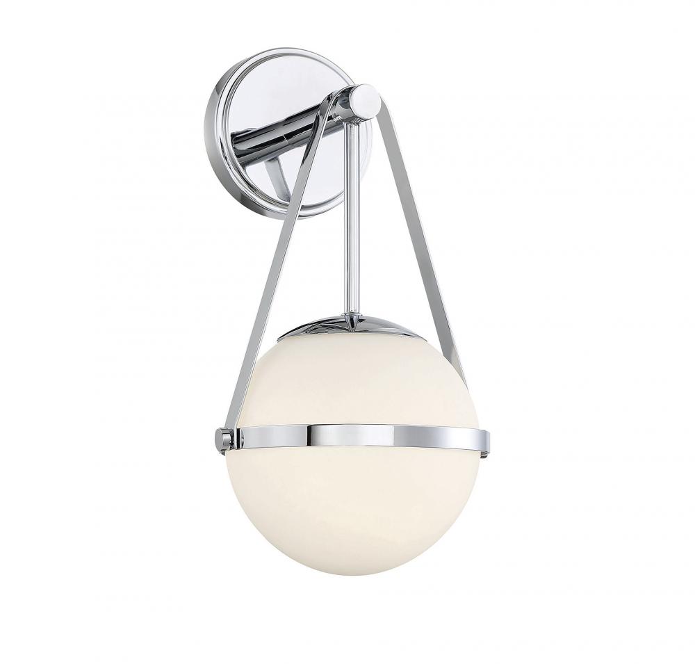 Polson 1-Light Wall Sconce in Polished Chrome