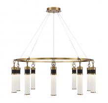 Savoy House 1-1642-10-143 - Abel 10-Light LED Chandelier in Matte Black with Warm Brass Accents