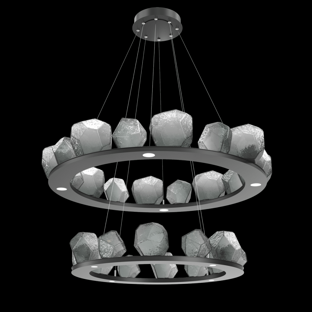 Two Tier Gem Ring Chandelier-2B