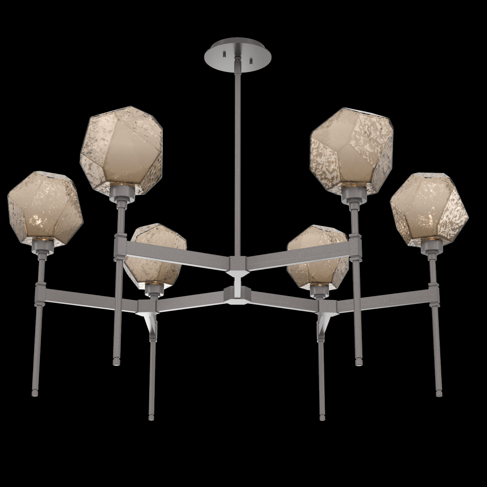 Gem Round Belvedere Chandelier-39-Graphite