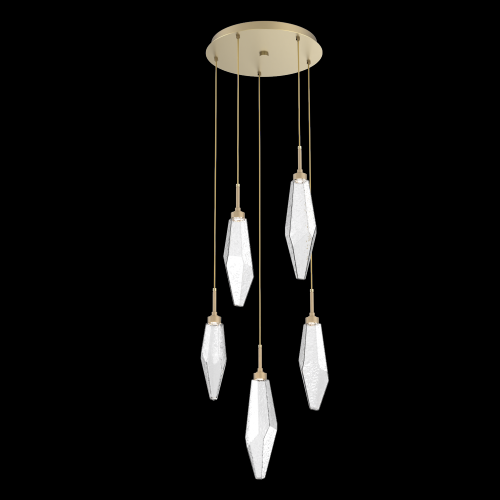 Rock Crystal Round Pendant Chandelier - Quick Ship