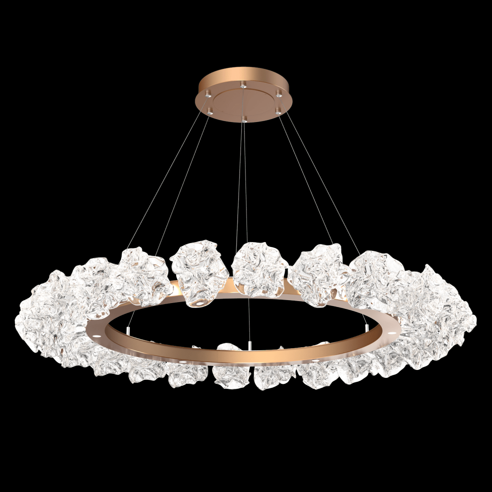 Blossom Ring Chandelier - 50-Novel Brass