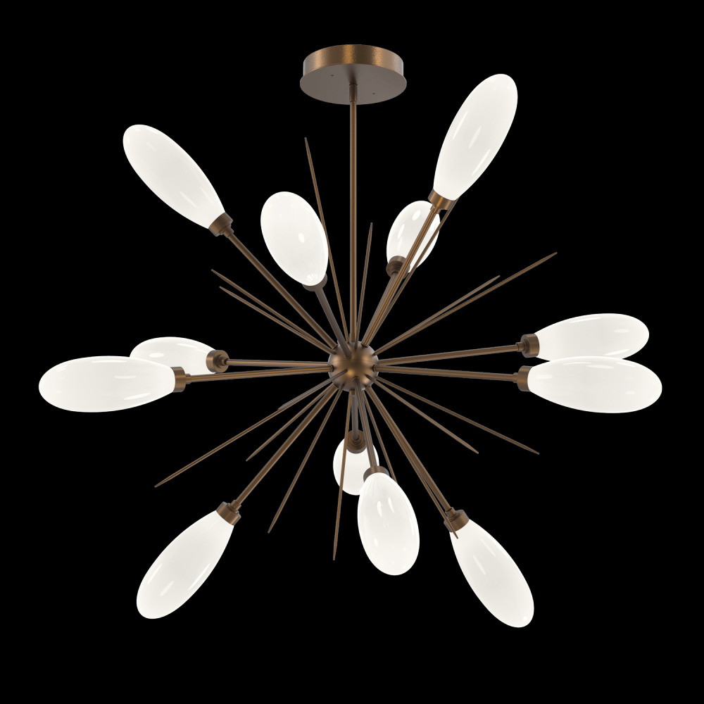 Fiori  Starburst Chandelier - 46&#34; -Flat Bronze