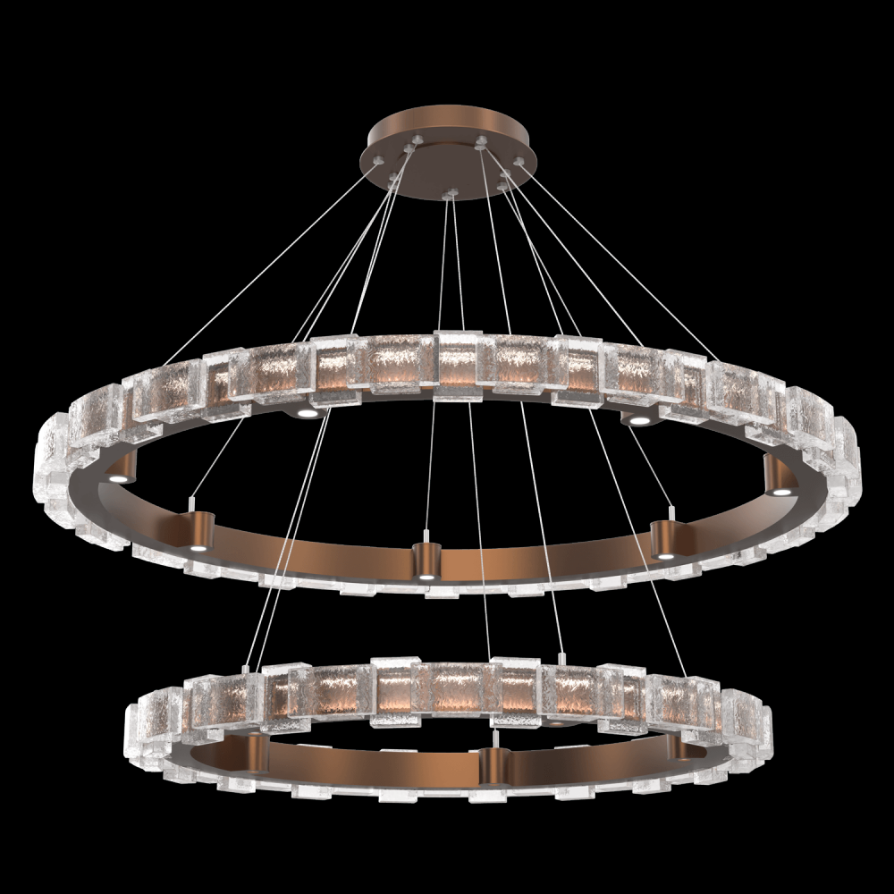 Tessera 38&#34; & 50&#34; Two-Tier Ring-Burnished Bronze