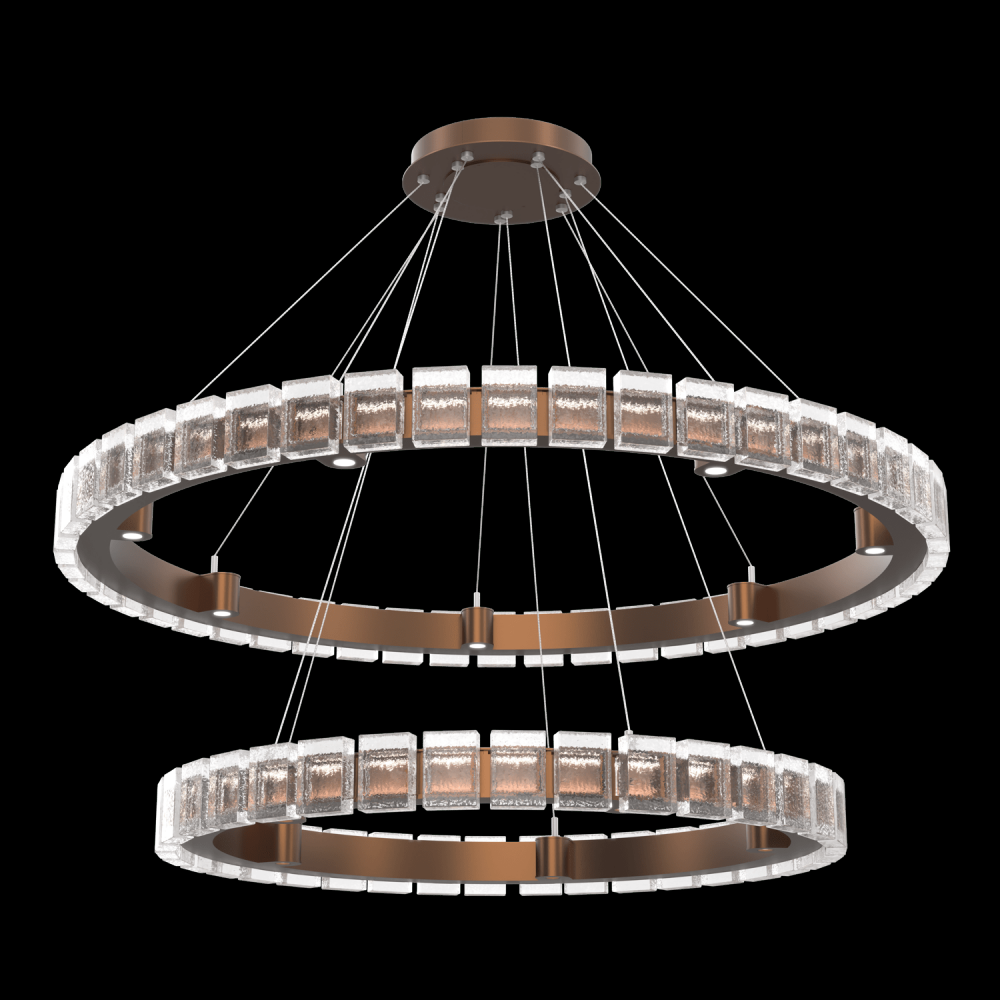 Tessera 38&#34; & 50&#34; Two-Tier Ring-Burnished Bronze