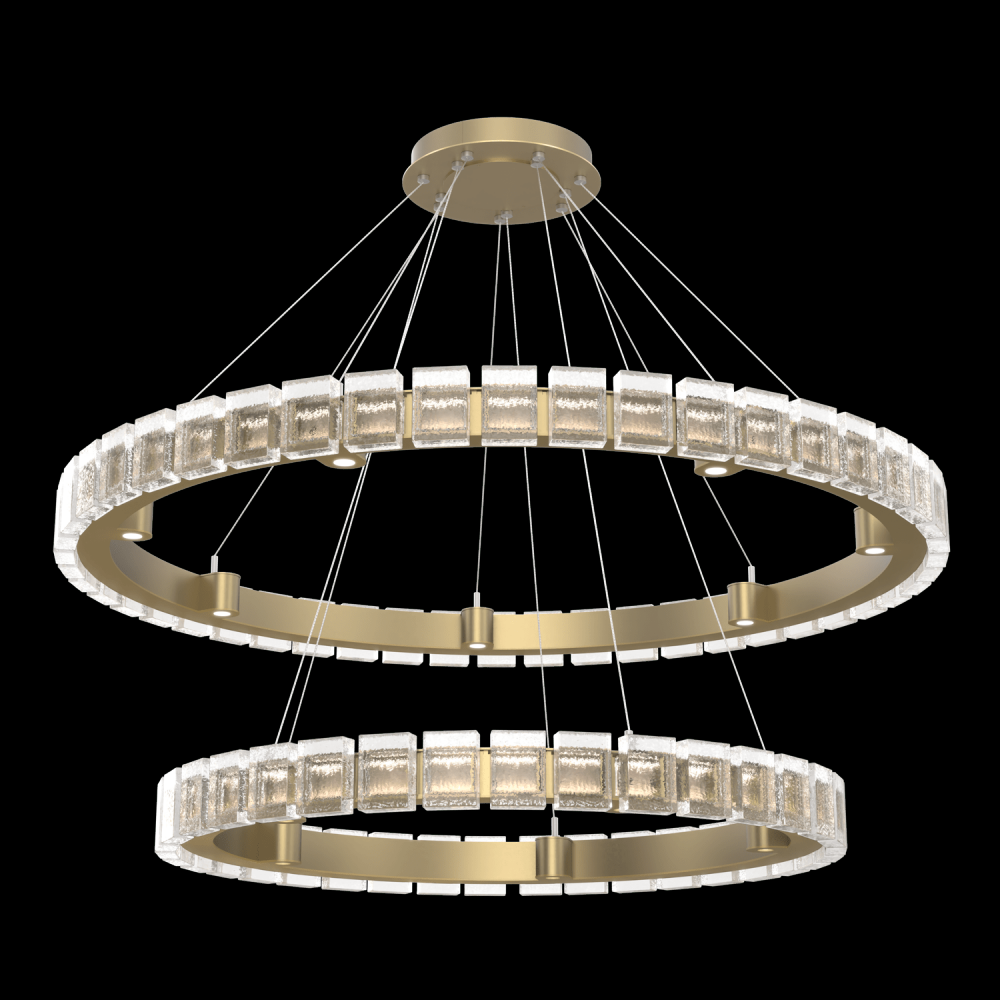 Tessera 38&#34; & 50&#34; Two-Tier Ring-Gilded Brass