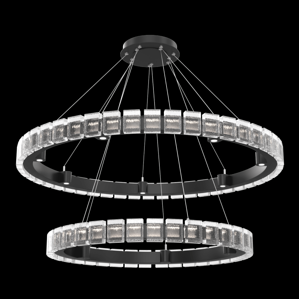 Tessera 38&#34; & 50&#34; Two-Tier Ring-Matte Black