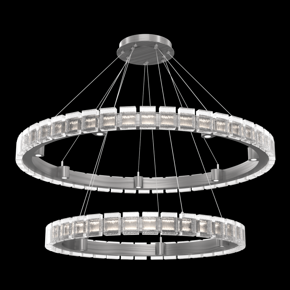 Tessera 38&#34; & 50&#34; Two-Tier Ring-Satin Nickel