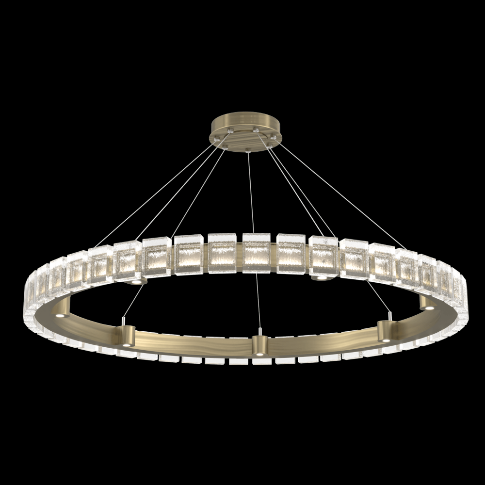 Tessera 50in Ring-Heritage Brass-Pavé Cast Glass