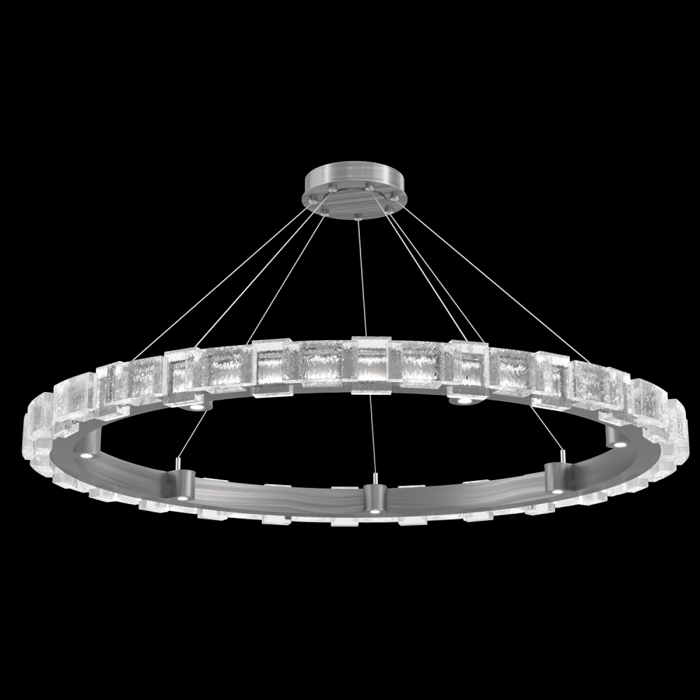 Tessera 50in Ring-Satin Nickel-Tetro Cast Glass