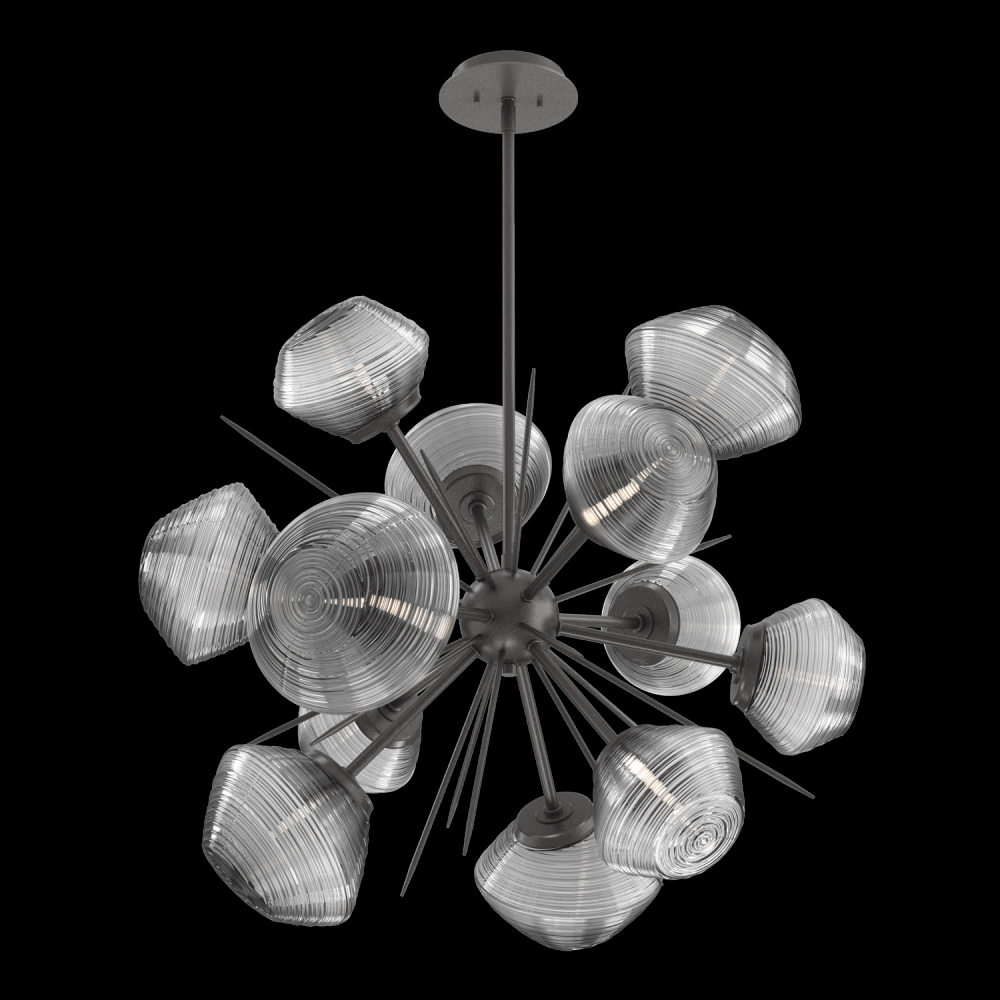 Mesa 36&#34; Starburst-Graphite-Smoke Blown Glass