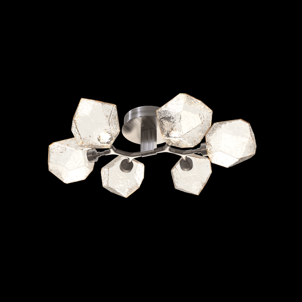 Gem 6-Light Flush Mount-Gunmetal