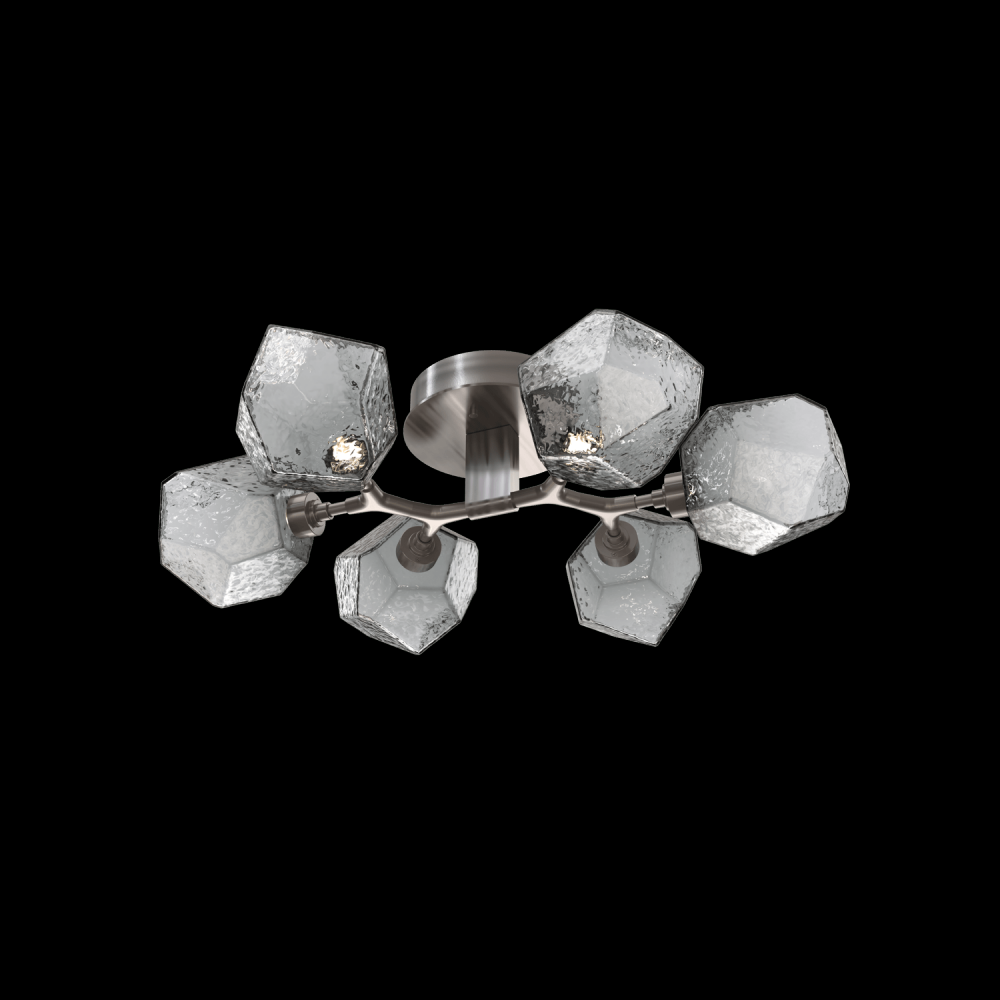 Gem 6-Light Flush Mount-Gunmetal